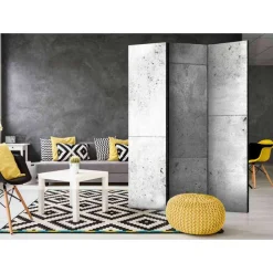 Wohnen Wohnzimmer-Regale|Paravents*3 Elemente Paravent Sichtschutz Betonwand - Gremas