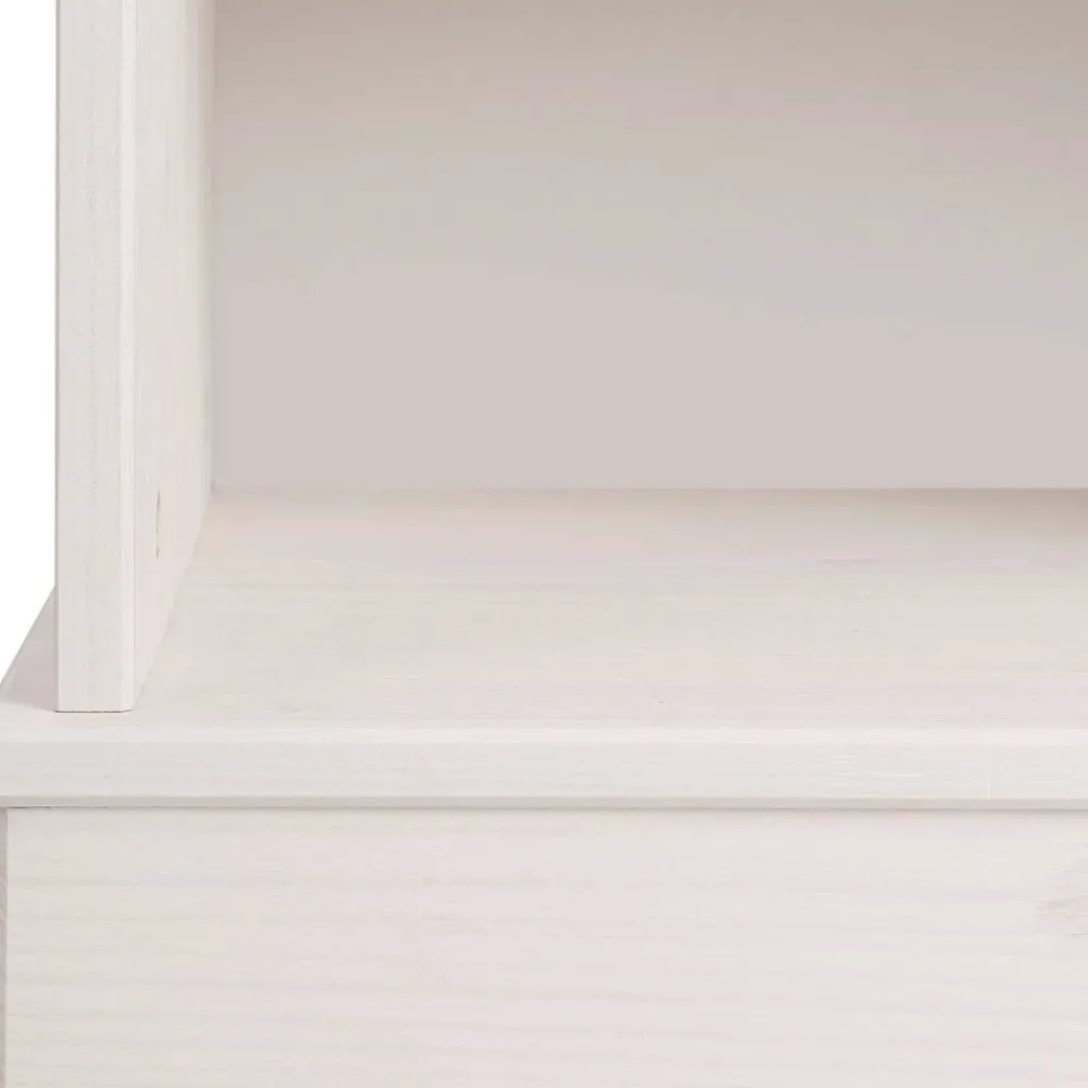 Wohnen 5 Fächer Regal in Weiß und Kiefer Honig - Zentra