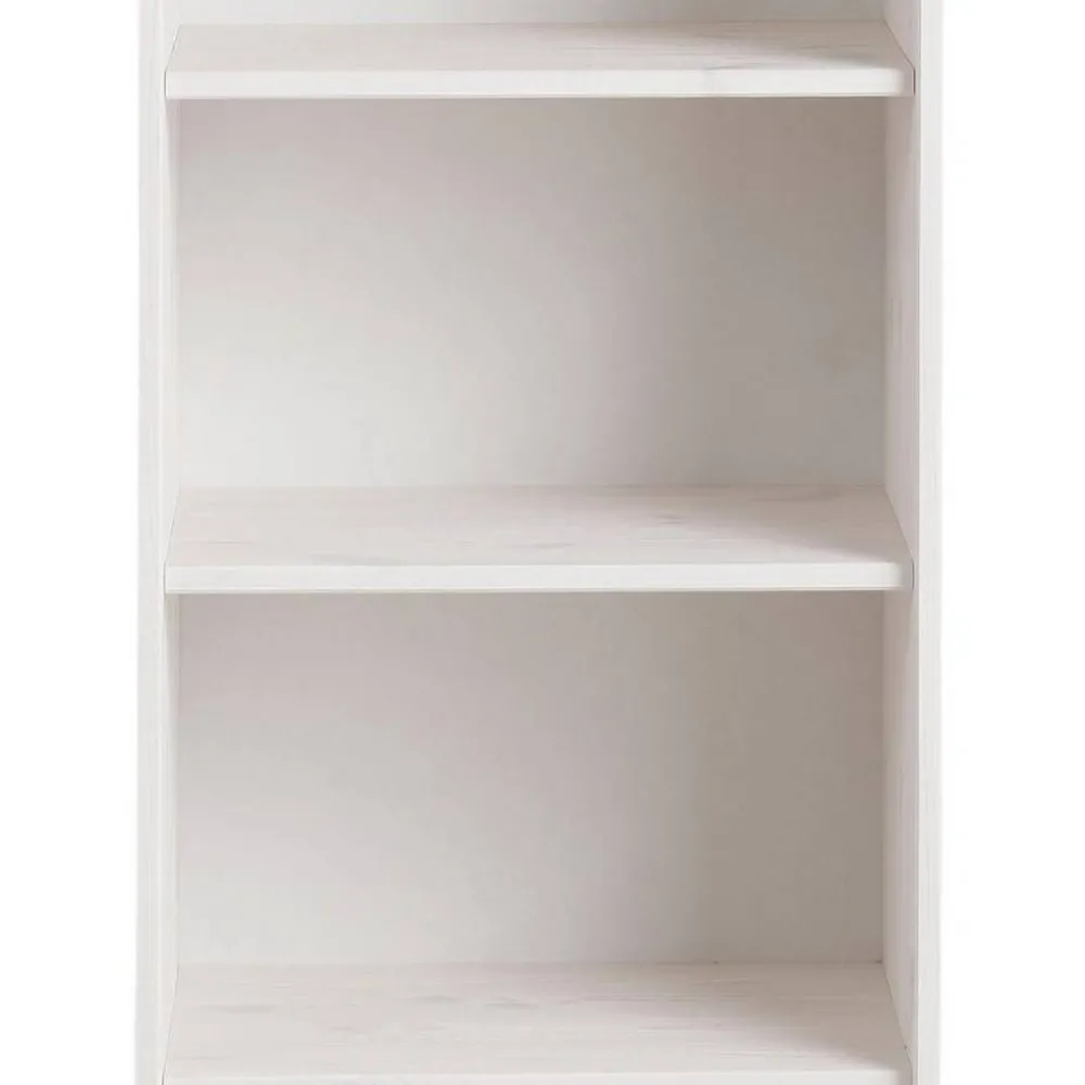 Wohnen 5 Fächer Regal in Weiß und Kiefer Honig - Zentra