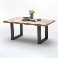 Wohnen 5 Größen Esstisch mit Massivholzplatte - Astalgo