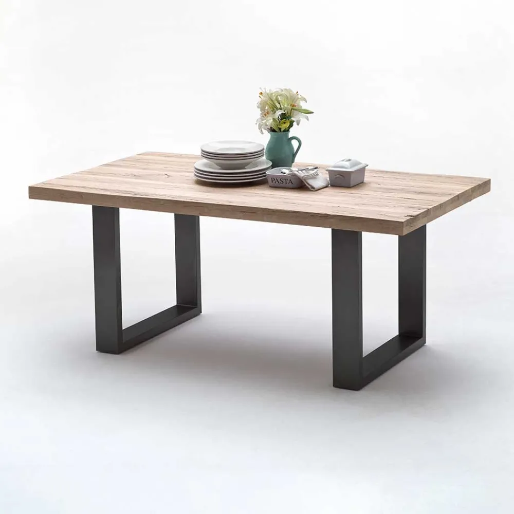 Wohnen 5 Größen Esstisch mit Massivholzplatte - Astalgo