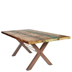 Wohnen Shabby Chic Möbel*5 Größen Shabby Esstisch aus buntem Altholz - Velanzia