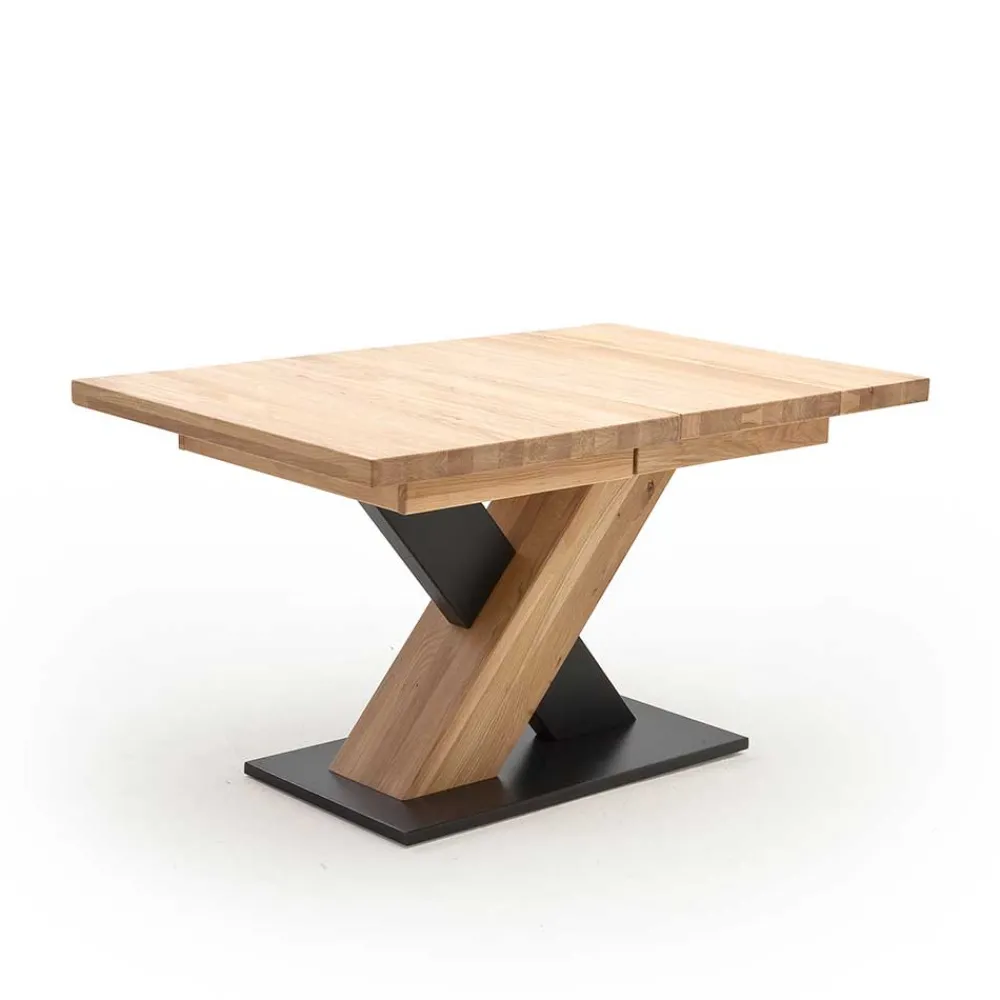 Wohnen Schwarze Möbel|Naturholzmöbel*2 Größen X Säulentisch mit Auszugsfunktion - Cisterna