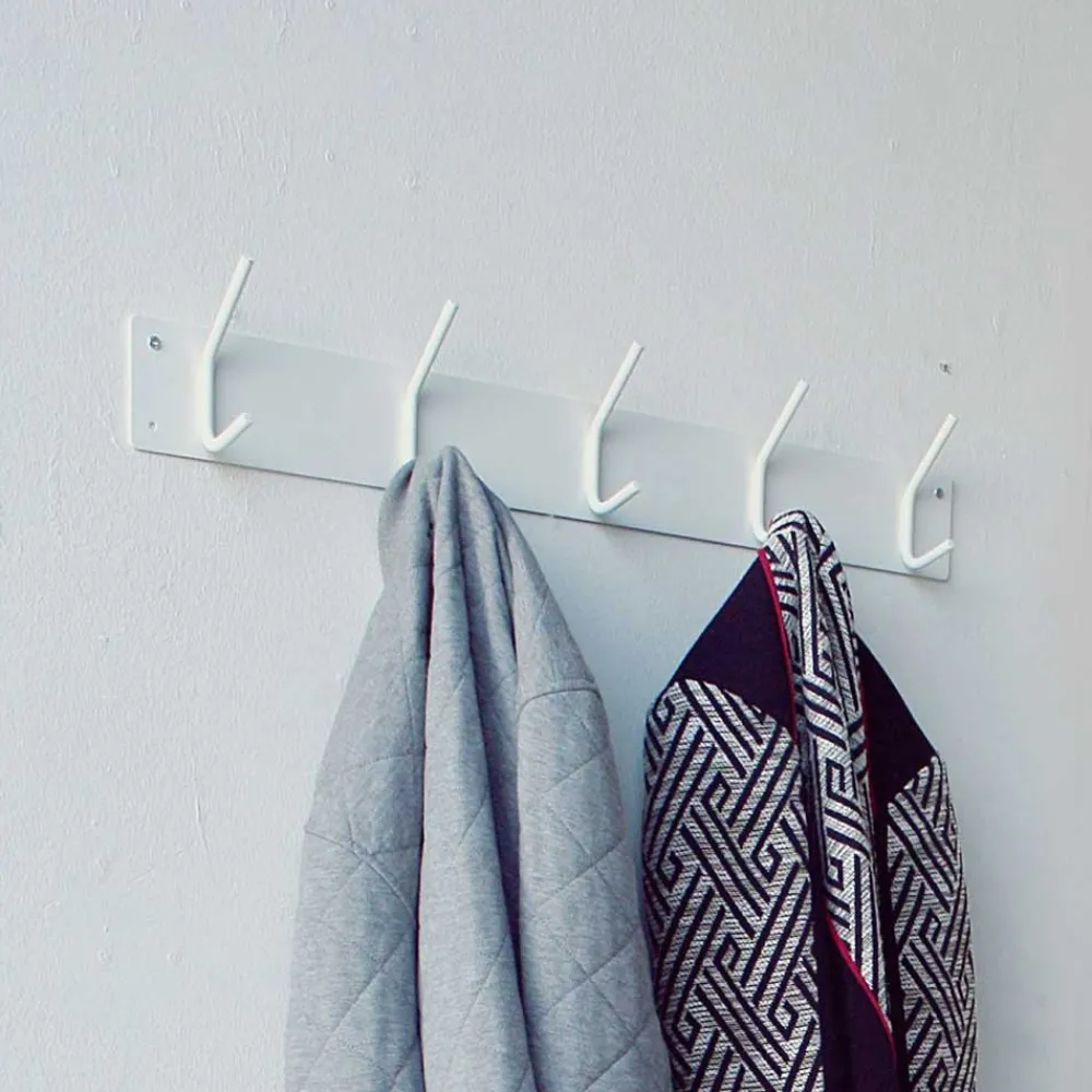 Wohnen 5 Haken Garderobenleiste aus Stahl - Malinsia