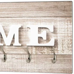 Wohnen Garderoben|Garderoben*6 Haken MDF Garderobe mit Home Druck - Cacirella