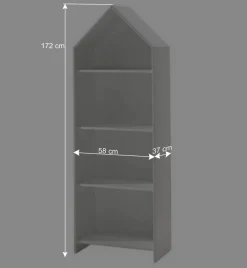 Kinder Wohnen 4 Kinderzimmer Schränke & Regal - Indefiva (fünfteilig)