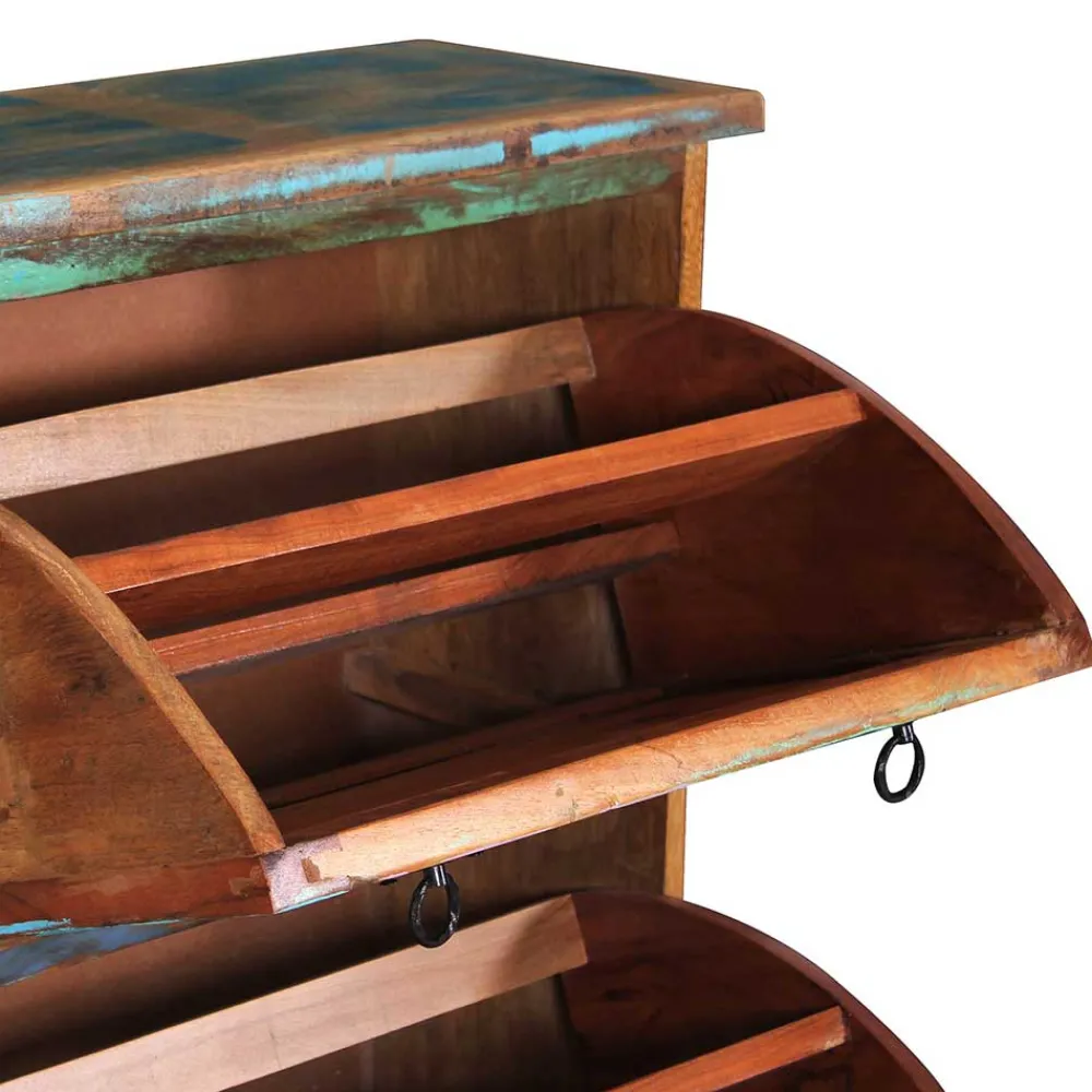 Wohnen Shabby Chic Möbel|Schuhschränke*3 Klappen Schuhkommode im Shabby Chic - Jamaica