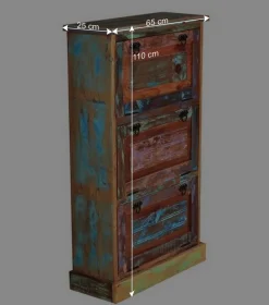 Wohnen Shabby Chic Möbel|Schuhschränke*3 Klappen Schuhkommode im Shabby Chic - Jamaica