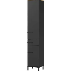 Wohnen 1,90 m Bad Hochschrank in Dunkelgrau - Lucrino