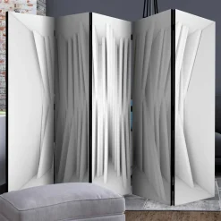 Wohnen 2,25 m breiter Paravent mit abstraktem Muster - Emrada