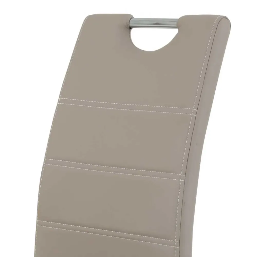 Wohnen Wohnzimmerstühle*2 oder 4 Essstühle in Kunstleder Beige - Banda (Set)