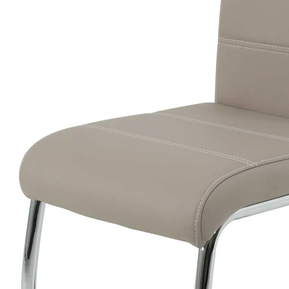 Wohnen Wohnzimmerstühle*2 oder 4 Essstühle in Kunstleder Beige - Banda (Set)