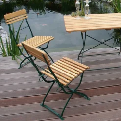 Wohnen 4 Personen Biergarten Set aus Robinie - Yanie (fünfteilig)