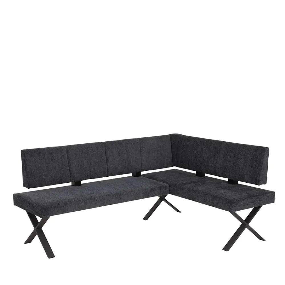 Wohnen Küchenbänke|Esszimmerbänke*3 Personen Eckbank in Anthrazit - Pricenta