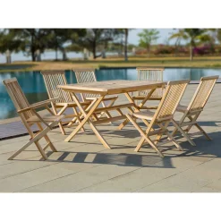 Wohnen 6 Personen Essgruppe für den Garten - Klahuma (siebenteilig)