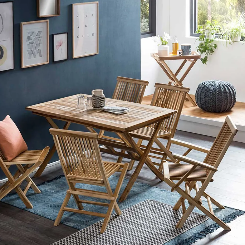 Wohnen 6 Personen Essgruppe für den Garten - Klahuma (siebenteilig)