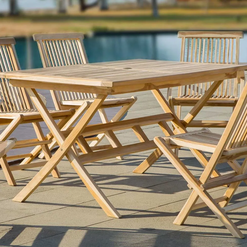 Wohnen 6 Personen Essgruppe für den Garten - Klahuma (siebenteilig)