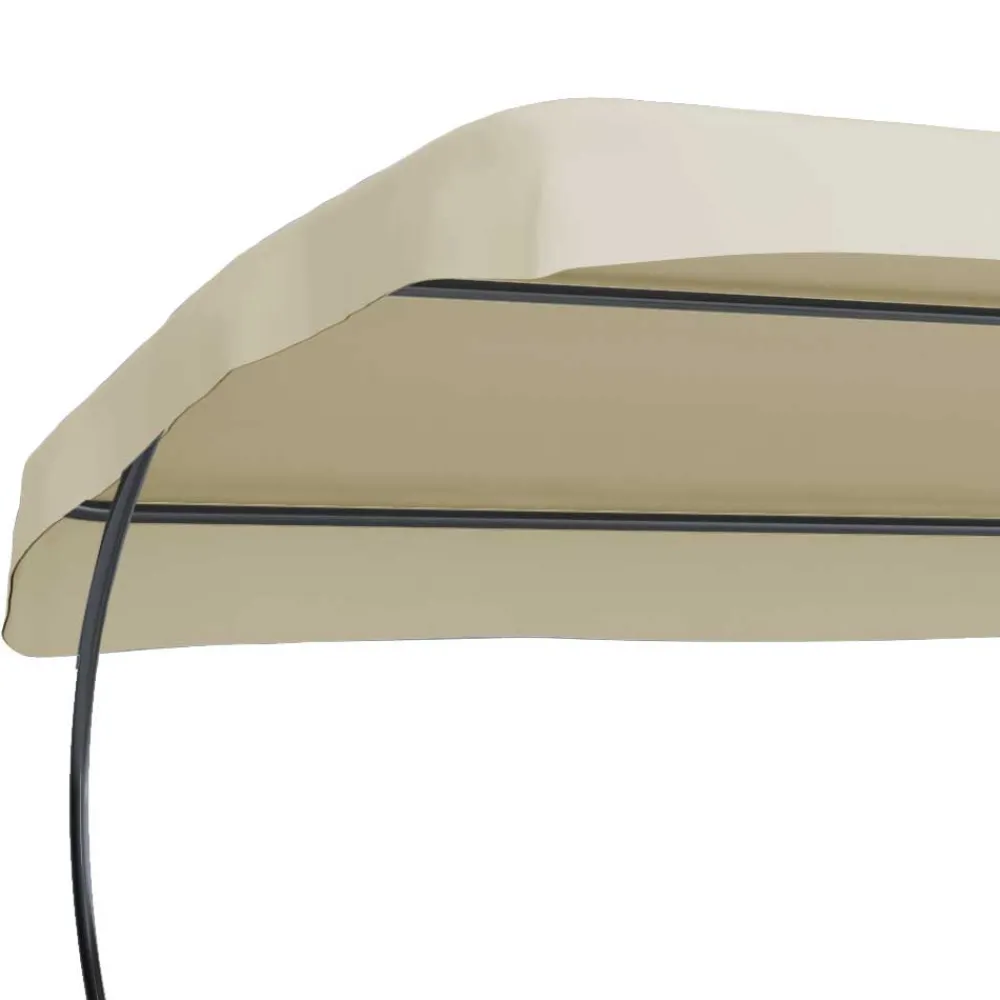 Wohnen Metall-Gartenmöbel|Balkonmöbel*2 Personen Gartenliege in Creme und Schwarz - Enkolu