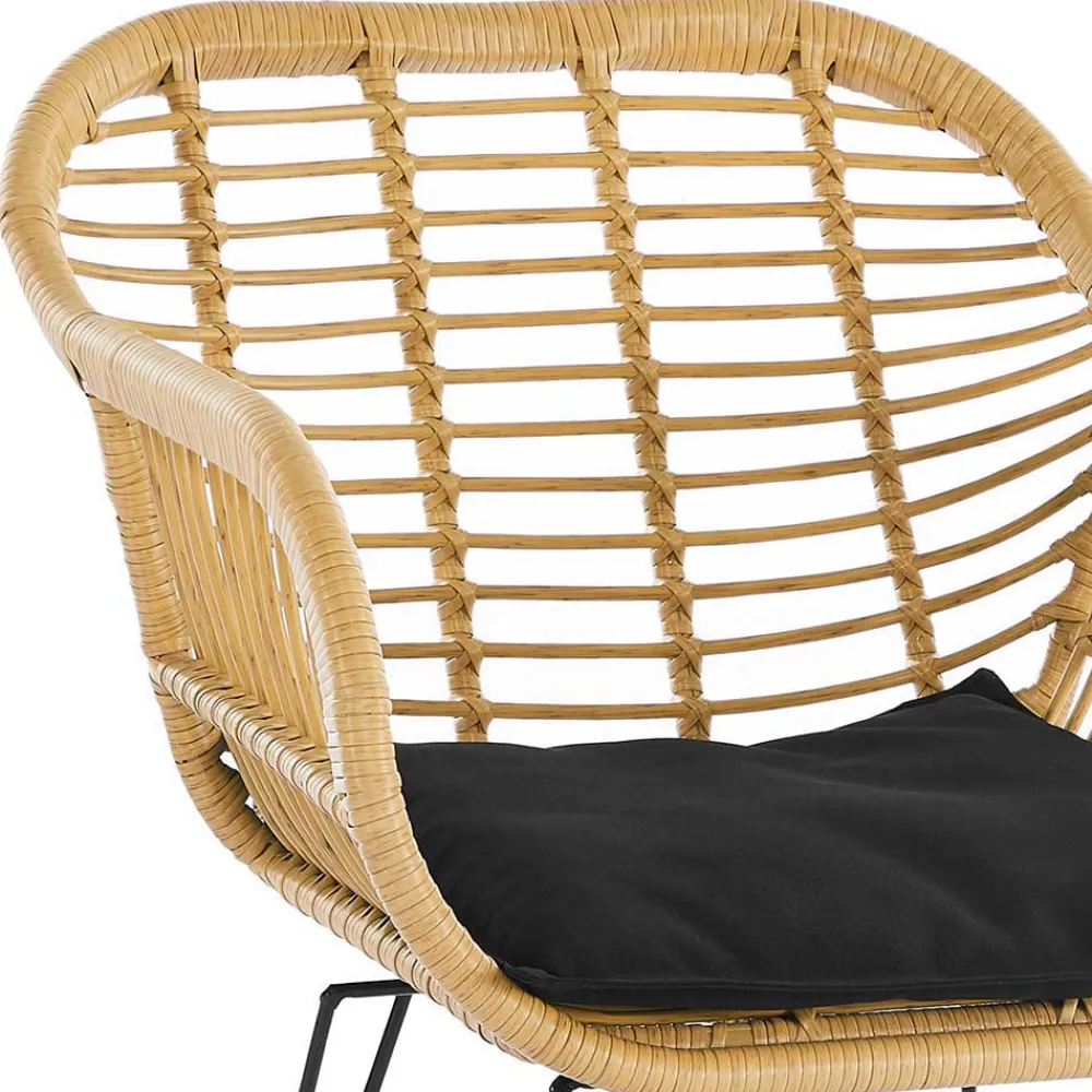 Wohnen 2 Personen Sitzgarnitur aus Kunstrattan - Vasteca (dreiteilig)