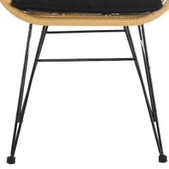 Wohnen 2 Personen Sitzgarnitur aus Kunstrattan - Vasteca (dreiteilig)