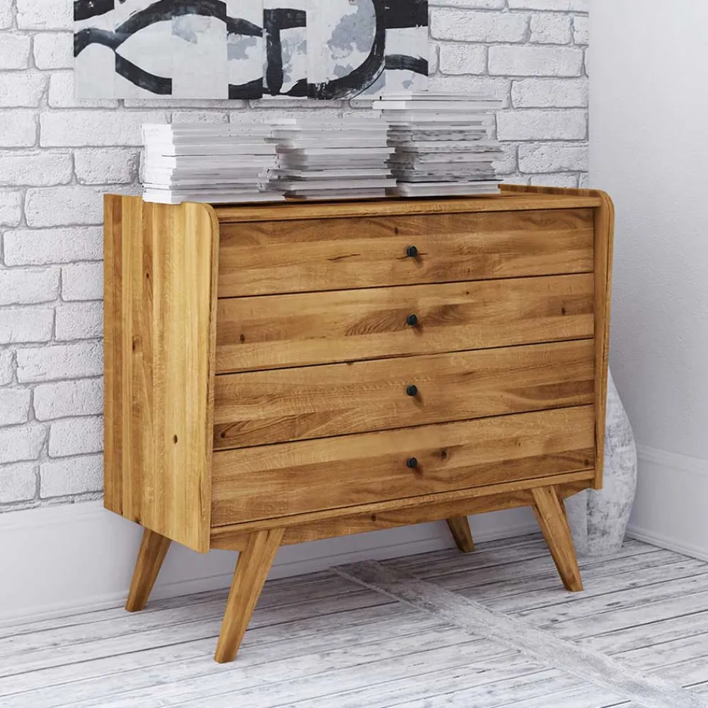 Wohnen Flurkommoden*4 Schubladen Kommode im Midcentury Design - Hardus