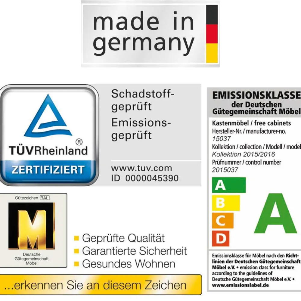 Wohnen Braune Möbel|Nachttische*3 Schubladen Kommode Murizia in Grau Braun