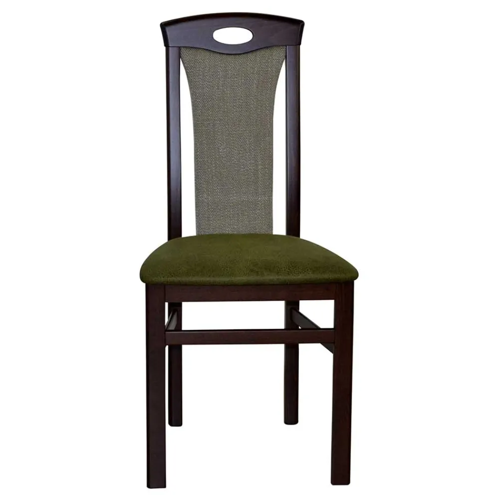 Wohnen 4 Stühle mit Tisch in Nussbaum - Sutra (fünfteilig)