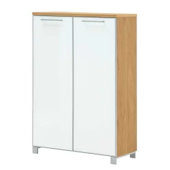 Wohnen Schuhschränke*2 türiger Schuhschrank Wynoca in Weiß Glas beschichtet