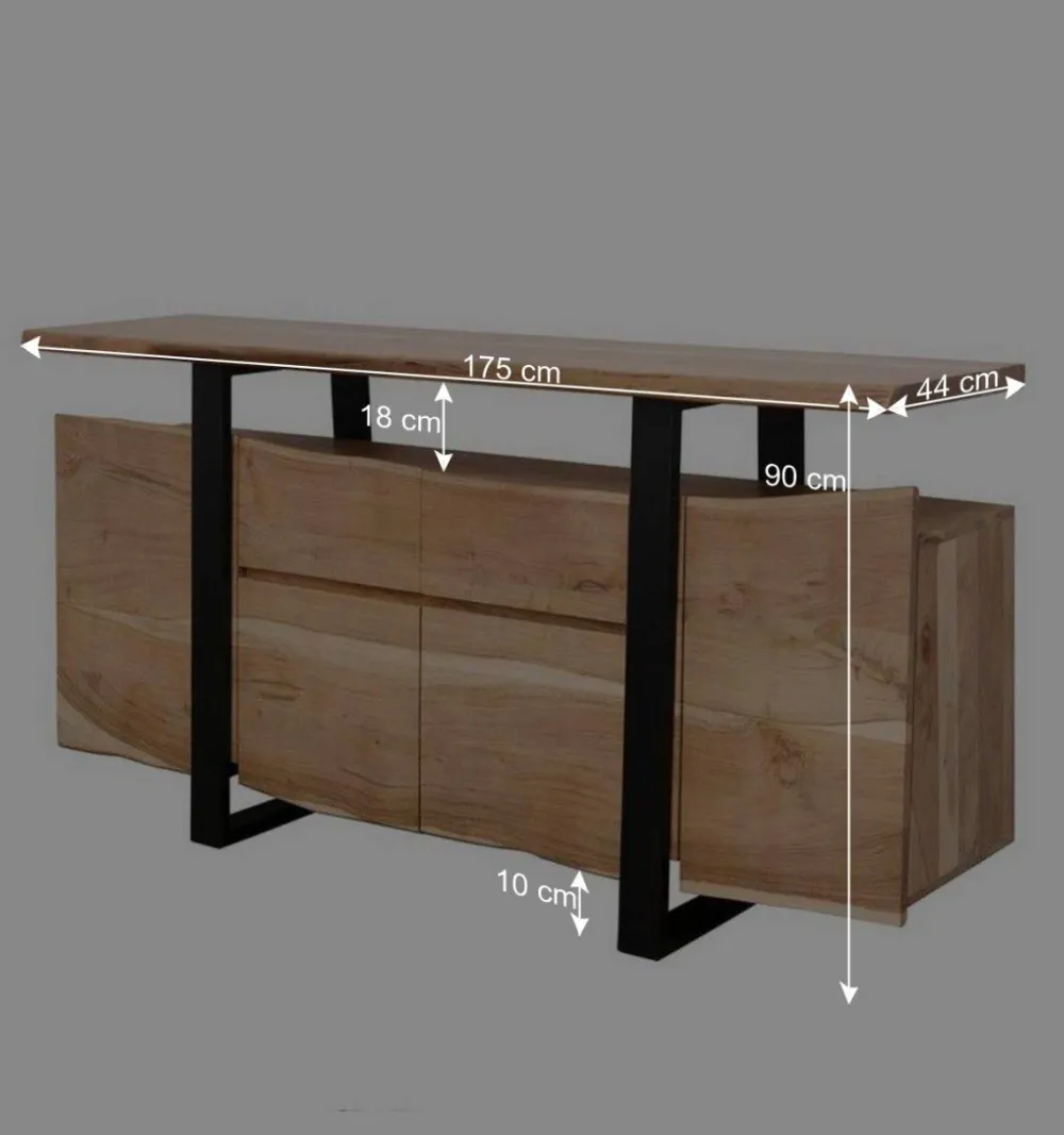 Wohnen Abgefahrenes Design Sideboard aus Akazie - Lussina