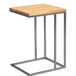 Wohnen Telefontische*Ablagetisch mit geöltem Wildeichenholz Rood & Metall Edelstahloptik