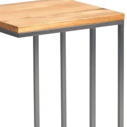 Wohnen Telefontische*Ablagetisch mit geöltem Wildeichenholz Rood & Metall Edelstahloptik