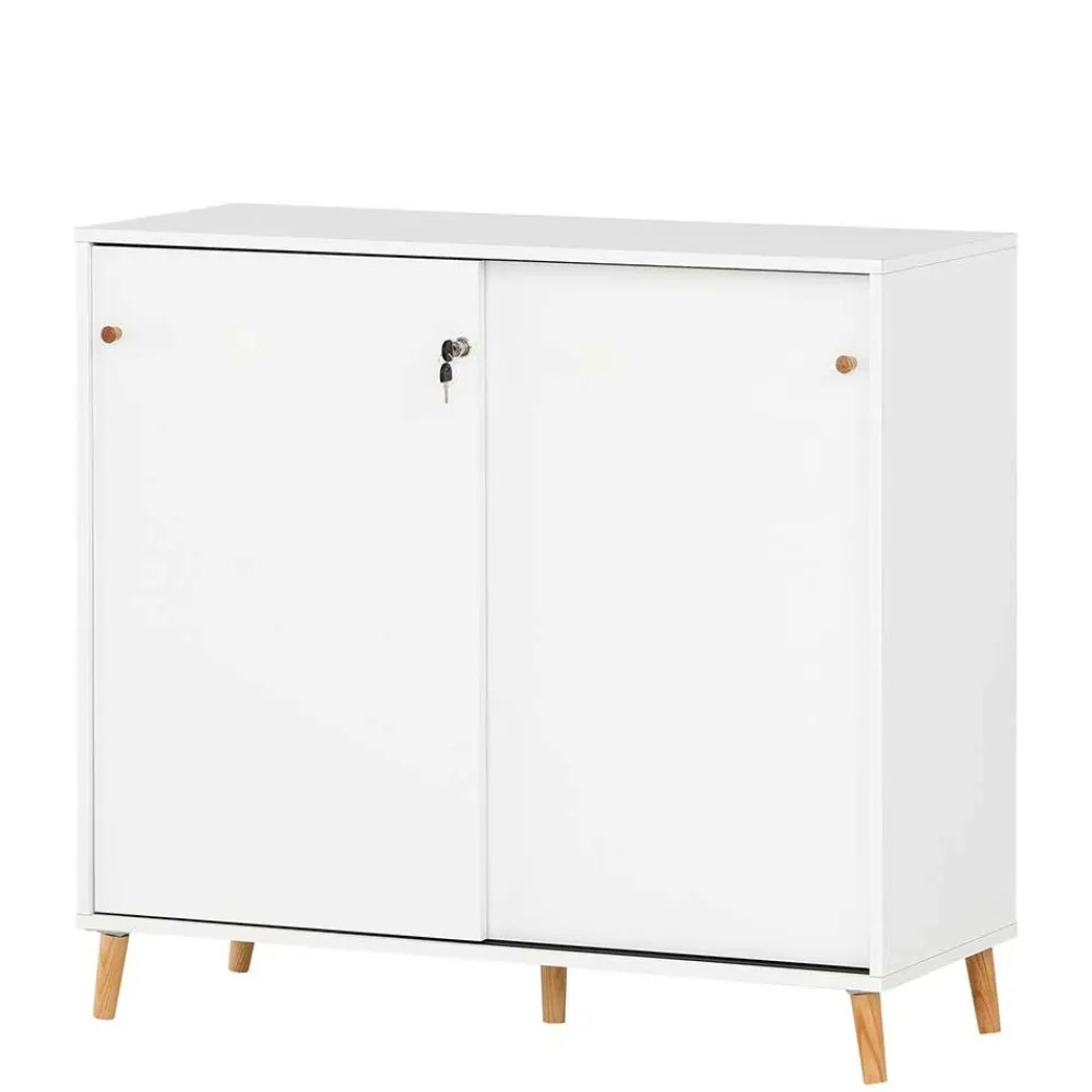 Wohnen Büroschränke*Abschließbarer Officeschrank mit Schiebetüren - Obtin