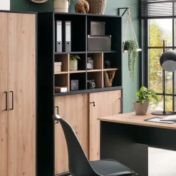 Wohnen Büroschränke*Abschließbarer Ordnerschrank mit Schiebetüren - Evasilica