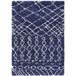 Wohnen Abstrakt gemusterter Läufer Teppich in Blau - Gunnar