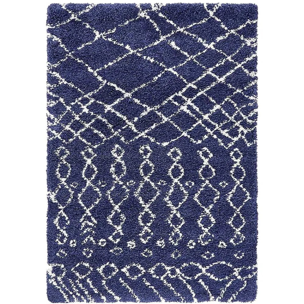 Wohnen Abstrakt gemusterter Läufer Teppich in Blau - Gunnar