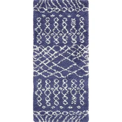 Wohnen Abstrakt gemusterter Läufer Teppich in Blau - Gunnar