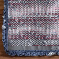 Wohnen Abstrakt gemusterter Läufer Teppich in Blau - Gunnar