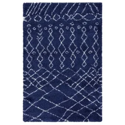 Wohnen Abstrakt gemusterter Läufer Teppich in Blau - Gunnar