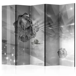 Wohnen Abstrakter Motiv Paravent in Grau - Formosa