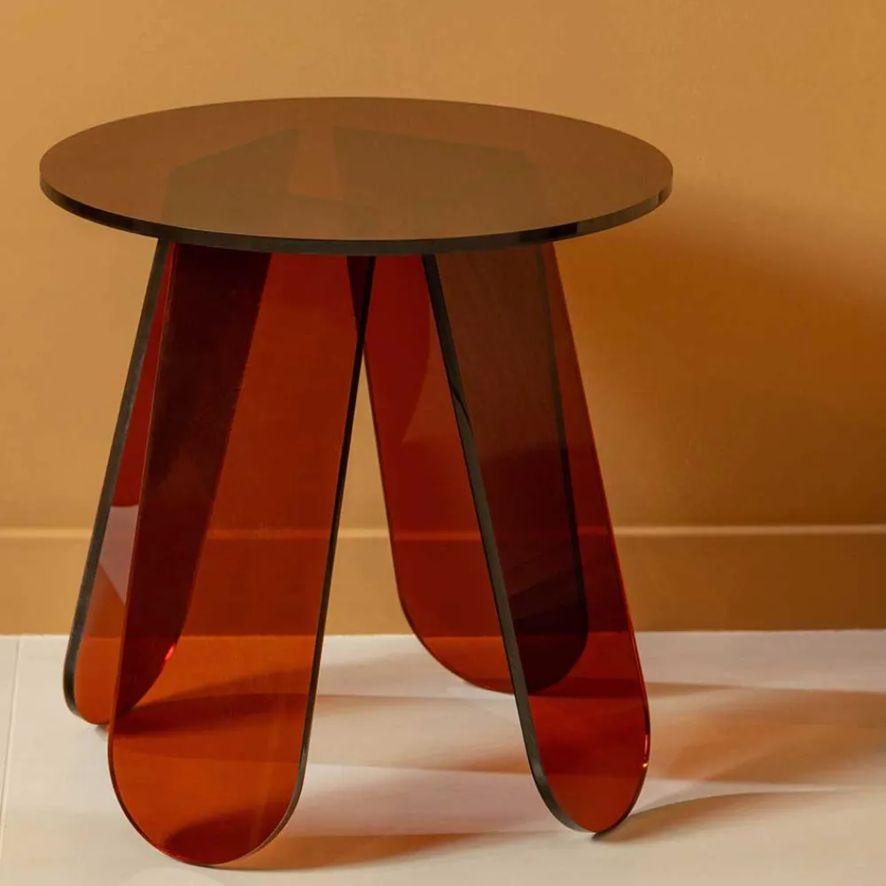 Wohnen Designermöbel*Acryl Beistelltisch in Braun - Lou