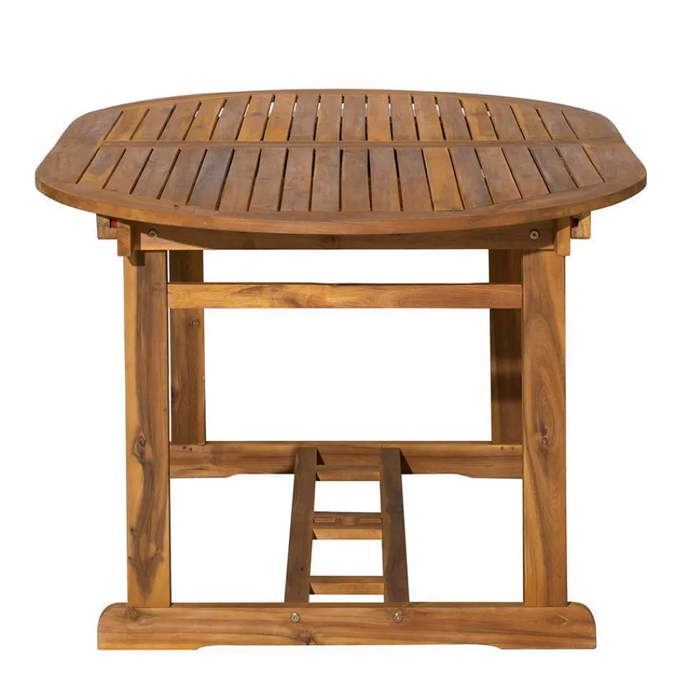 Wohnen Balkonmöbel|Terrassenmöbel*Akazie Gartengruppe mit Tisch oval - Egina (vierteilig)