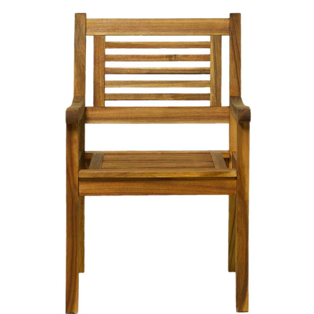 Wohnen Balkonmöbel|Terrassenmöbel*Akazie Gartengruppe mit Tisch oval - Egina (vierteilig)