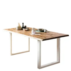 Wohnen Loft Möbel|Industrial Möbel*Akazie Küchentisch mit natürlicher Baumkante - Lisbon