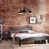 Wohnen Loft Möbel|Industrial Möbel*Akazienholz Bett in Grau - Friedel