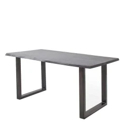 Wohnen Loft Möbel|Industrial Möbel*Akazienholz Küchentisch in Grau Baumkante - Tobago