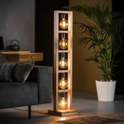 Wohnen Lampen & Leuchten*Akazienholz Stehlampe für fünf Leuchtmittel - Veral