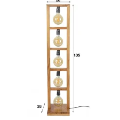 Wohnen Lampen & Leuchten*Akazienholz Stehlampe für fünf Leuchtmittel - Veral