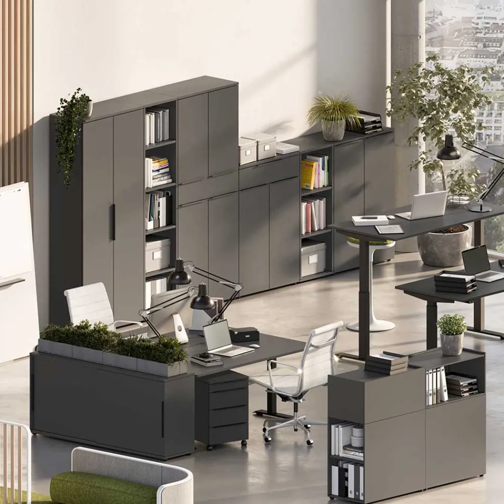 Wohnen Büroschränke*Aktenordnerschrank mit Schiebetüren - Tila