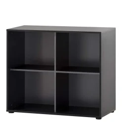 Wohnen Esszimmerregale|Regale*Aktenregal mit vier Fächern in Schwarz - Evasilica