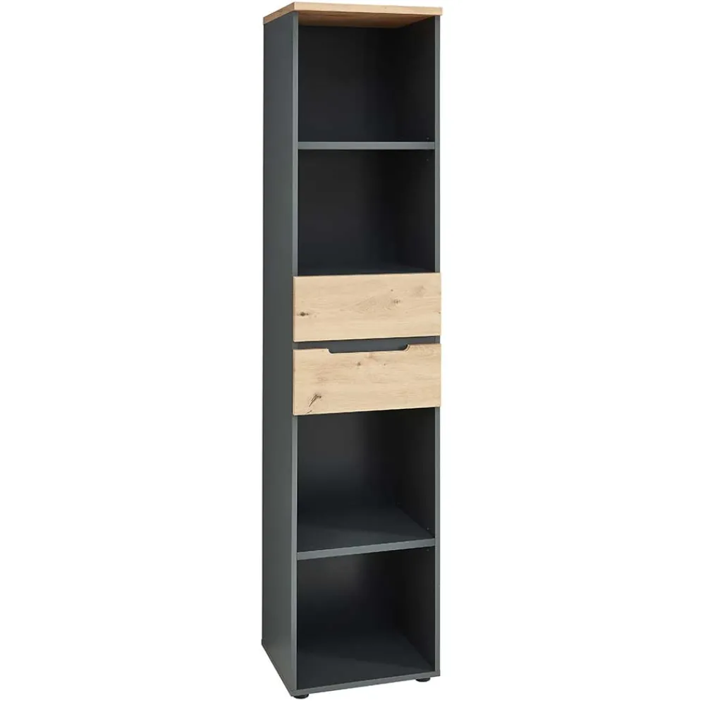 Wohnen Esszimmerregale|Regale*Aktenregal mit vier Fächern & zwei Schubladen - Kuetra